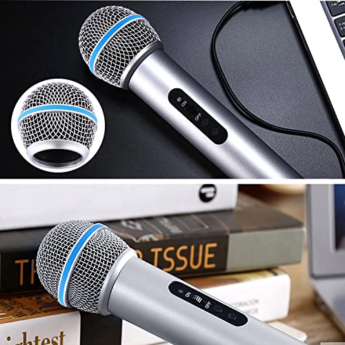 Facmogu Beta58A Steel Mesh Microphone Grill Head, Blue Microphone Grille Replacement Head for DIY Parts Accessory, Mic Replacement Grill Cover Built in Foam Filter, Mic Grilles Head for SM58 SM58S - Image 4