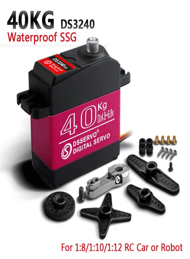 ZOSKAY Servo Motor 40Kg High Speed servo Metal Gear Digital Servo RC Baja Servo for 1/8 1/10 Scale RC Cars (180 Degree) - Image 2