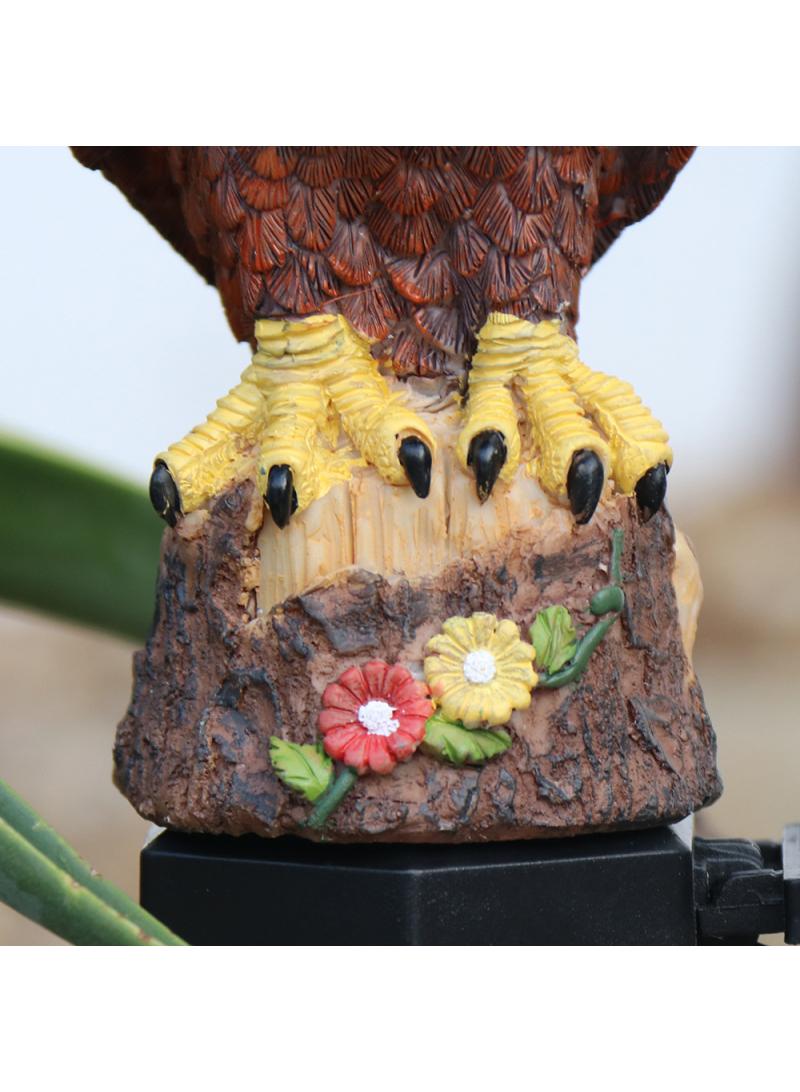 Generic 2 Pieces Eagle Shaped Solar LED Lights Effect Garden Light Auto On OR Off Dust To Dawn Outdoor Waterproof Landscape Decoration Solar Powered Security Torch Light  - Image 2