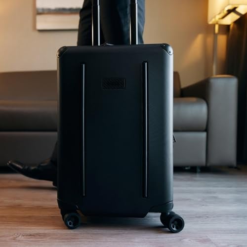 The Ridge Premium Hard Shell Carry On Luggage - TSA Approved Lock - 360° Spinner Wheels for Travel - Royal Black - Image 4