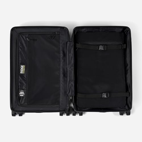 The Ridge Premium Hard Shell Carry On Luggage - TSA Approved Lock - 360° Spinner Wheels for Travel - Royal Black - Image 3