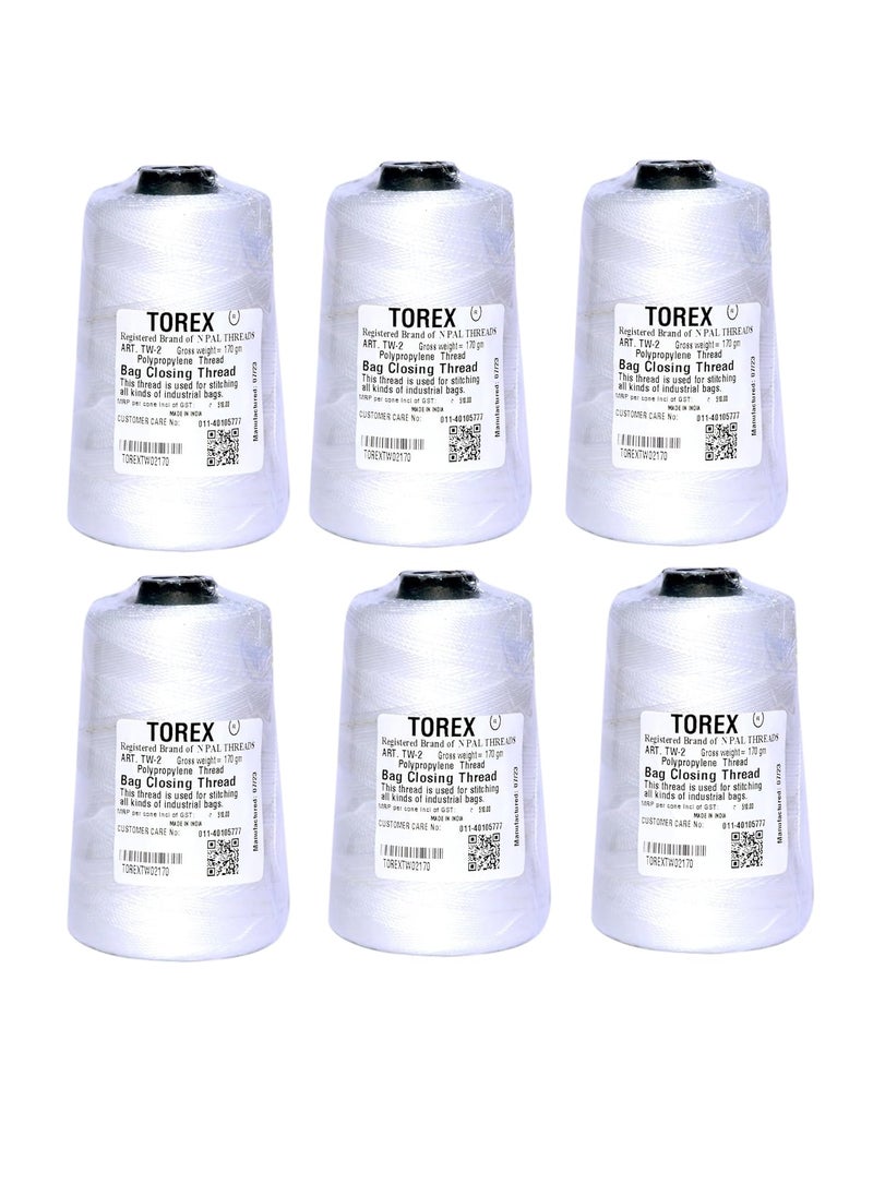 Torex TOREX� | Polypropylene 2 Ply 170 Gram Used for Stitching Unbreakable Bag Closing Thread TW-2 (6) pcs  - Image 1