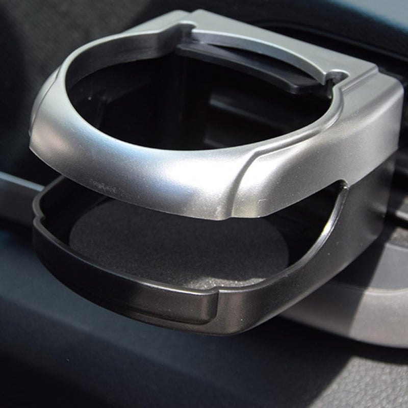 Silver Car Cup Holder Mounted Beverage Rack Water Bottle Container for Travel - Image 4