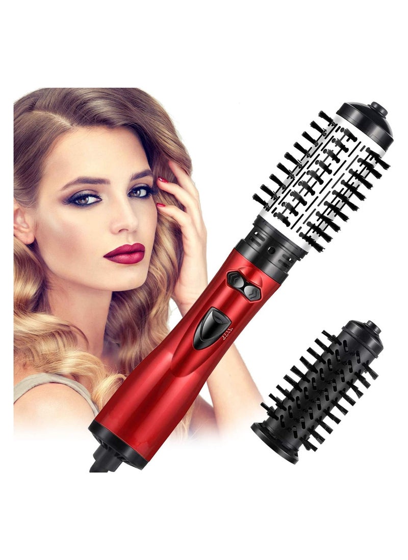 Generic - Hot Air Styler and Swivel Hair Dryer 1200W Air Wrapped Hair Stylist Rotating Curling Maker with 2 Interchangeable Brushes for Dry Curly Supple Hair - Image 1