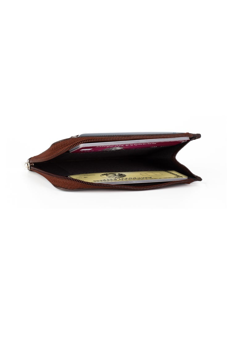 SKENZBI Slim Wallet for Women with Coin Purse and Credit Card Holder  RFID Protection Brown - Image 5