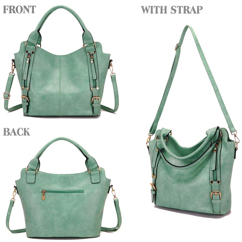 Soperwillton Purses for Women Large Shoulder Handbag Tote PU Leather Hobo Crossbody Bag Ladies Wallet Set 4pcs - Image 2