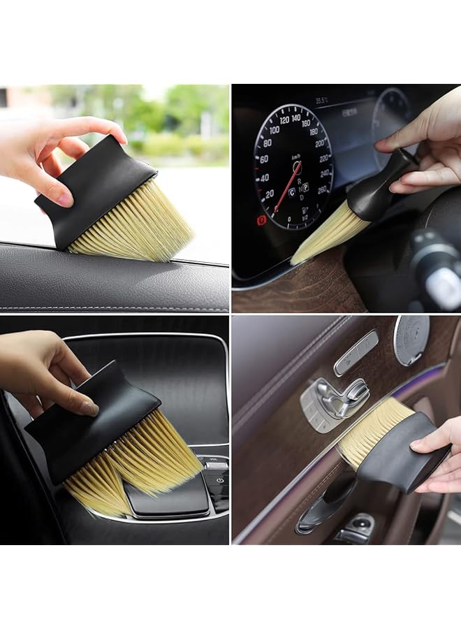 أوزيغالور فرشاة الغبار الداخلية للسيارة، فرش تنظيف السيارة ذات الشعيرات الناعمة وفرشاة التفاصيل وأداة إزالة الغبار - Image 5