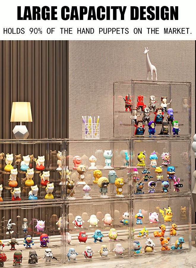 Blind Box Organiser PET Display Box with Steps Transparent Magnetic Dustproof Doll Storage Box Dolls Toys Figurines Display Case  - Image 2
