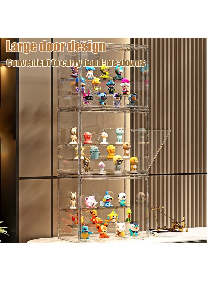 Blind Box Organiser PET Display Box with Steps Transparent Magnetic Dustproof Doll Storage Box Dolls Toys Figurines Display Case  - Image 5