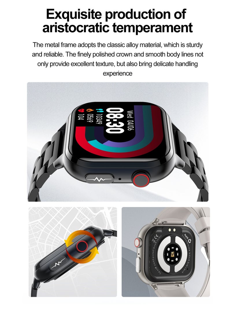 RollsTimi  Men's/Women's Universal Bluetooth Smartwatch, 1.91-Inch Horizontal Full-Touch HD Screen, Support Voice Assistant, Answer/Make Calls, Exercise Sleep Monitoring, Multiple Exercise Modes, Customize The Dial Wallpaper, RT TK17 - Image 5