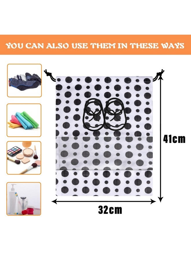 Kuber Industries Kuber Industries Shoe Cover | Non-woven Travel Shoe Storage Bags | Shoe Cover with Drawstring | Shoe Organizer with Clear window | Pack of 6 | Multi - Image 3