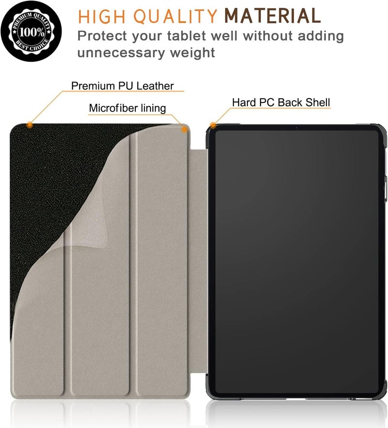 Excefore Case For Xiaomi Pad 6 / Pad 6 Pro, Slim Stand Hard Back Shell Cover With Auto Wake And Sleep, Tri Fold Slim Lightweight Hard Shell Smart Protective Cover, Black, 11 Inch - Image 5
