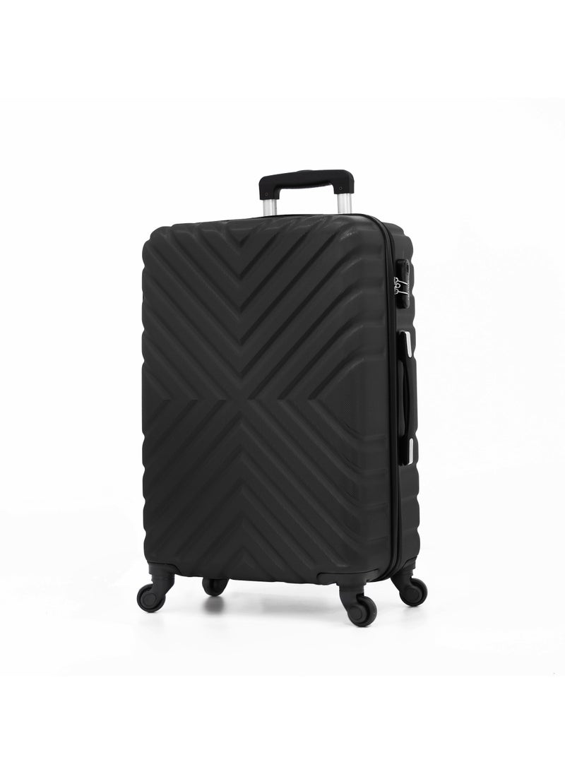 DILIXI Hardside Luggage Trolley Bag 3 Pieces Set,Black (S-20",M-24",L-28")  - Image 2