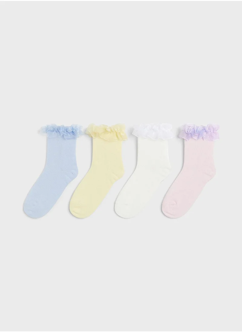 H&M Kids 4 Pack Ankle Socks