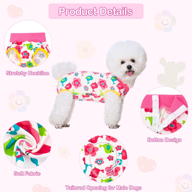 Coppthinktu Recovery Suit for Dogs After Surgery, Dog Onesie Surgery Recovery Suit for Female Spay, Soft Male Surgical Pajamas Bodysuits for Small Medium Puppy to Anti Licking Dog Cone Alternative - Image 3