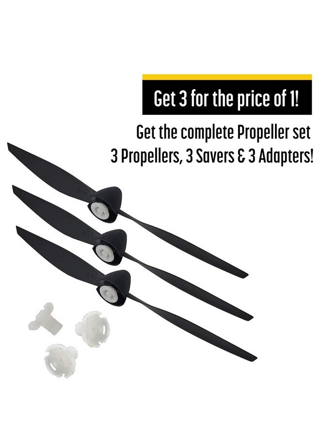 Top Race Spare Propellers Tr-C285G Rc Plane And Tr-C385 4 Channel Remote Control Airplane With Propeller Savers And Adapters Pack Of 3  - Image 3