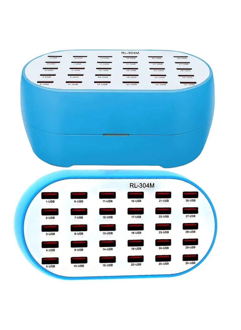 Raxoom 30-Port Charger, USB Charger Station, USB Fast Charger, Smart Charging Recognition, Suitable for Travel, Family Gatherings, Schools, Shopping malls, Hotels, Shops  - Image 1