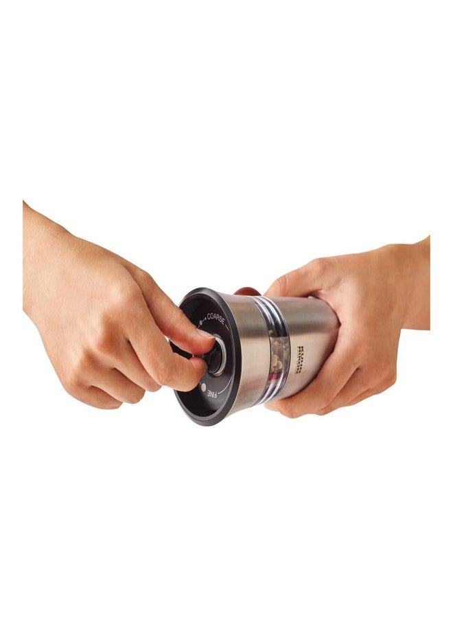 Kuhn Rikon Epicurean Adjustable Ratchet Grinder with Ceramic Mechanism for Salt, Pepper and Spices, 8.5 x 2.75 inches, Stainless Steel - Image 3