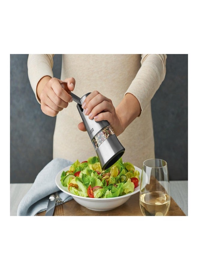 Kuhn Rikon Epicurean Adjustable Ratchet Grinder with Ceramic Mechanism for Salt, Pepper and Spices, 8.5 x 2.75 inches, Stainless Steel - Image 5