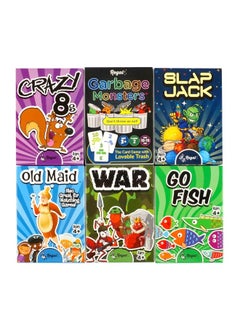 Regal Games Regal Games Card Games for Kids - Go Fish, Crazy 8's, Old Maid, Slap Jack, Monster Memory Match, War - Simple & Fun Classic Family Table Games - Games May Vary (6 Set)  - Image 5