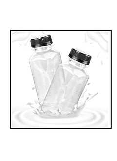 Lavish 500 ml Empty Containers Transparent Plastic, 48 Pcs Square Bottles with Secure Black Lids  - Image 2