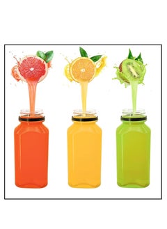 Lavish 500 ml Empty Containers Transparent Plastic, 48 Pcs Square Bottles with Secure Black Lids  - Image 3