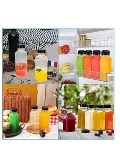 Lavish 500 ml Empty Containers Transparent Plastic, 48 Pcs Square Bottles with Secure Black Lids  - Image 4