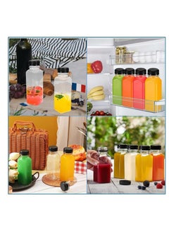Lavish 500 ml Empty Containers Transparent Plastic, 48 Pcs Square Bottles with Secure Black Lids  - Image 5