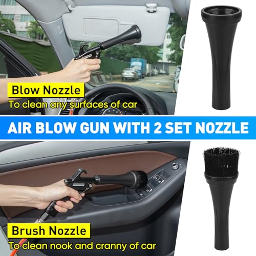 Mypin Tornado Air Cleaning Gun with Rubber Guard and Brass, 8-12 Bar High Pressure Air Blow Gun with 2 Set Adjustable Air Flow Nozzle, Vortex Air Cleaning Tool for Quickly Blasts Dirt and Dust from Surface - Image 5
