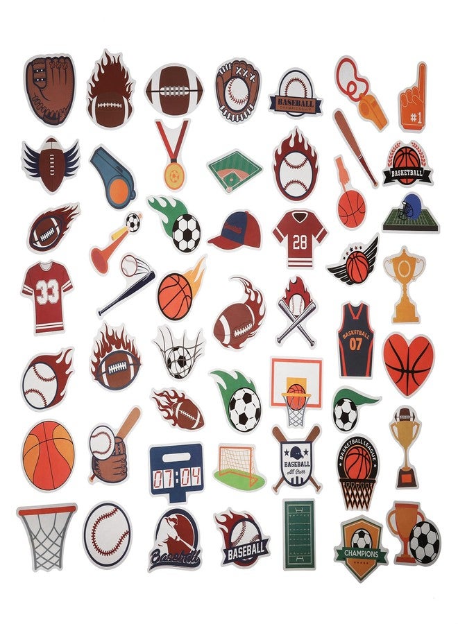 Cleverplay 100 Pack Sports Stickers, Sports Football Soccer Baseball Basketball Party Favors, Birthday Decorations - Image 3