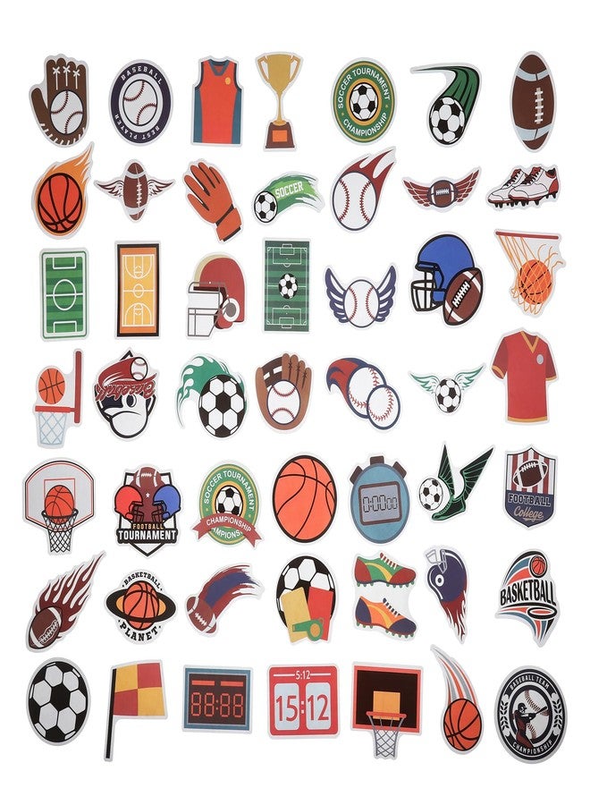 Cleverplay 100 Pack Sports Stickers, Sports Football Soccer Baseball Basketball Party Favors, Birthday Decorations - Image 2
