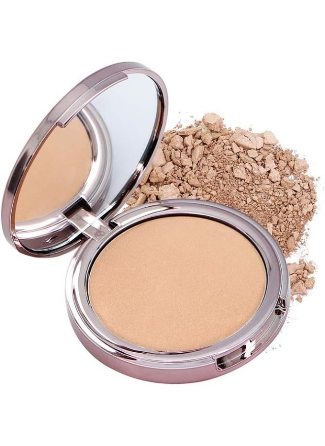 girlactik Usa. 2-In1 Compact Face Pressed Powder & Contour Bronzer. Weightless, Buildable Coverage. Velvet Finish. -Light  - Image 1