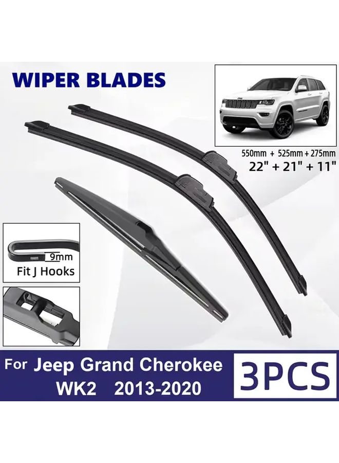 Frameless Wiper Set For Grand 22 21 11 Inches Front And Rear Wiper Blades - Image 1