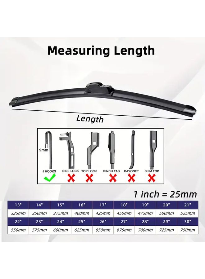 Frameless Wiper Set For Grand 22 21 11 Inches Front And Rear Wiper Blades - Image 5