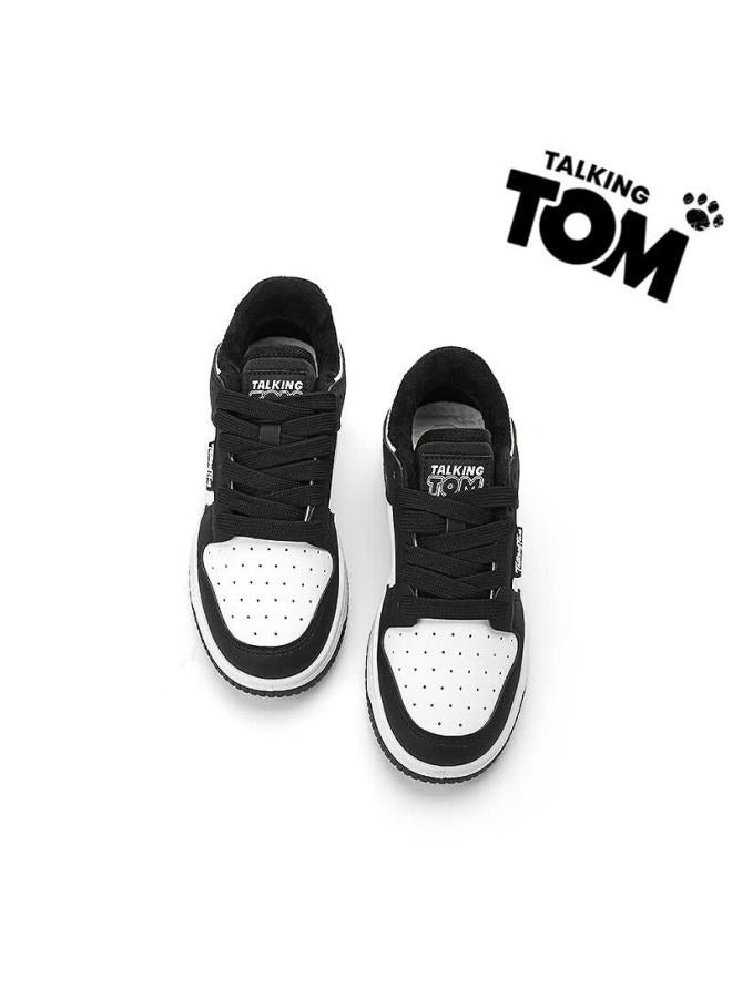 Talkingtom Shoes Uni  Autumn Winter Youth Sports Outdoor Casual Fashion Sneakers Black White Panda Fleece Lined Size 41 - Image 1