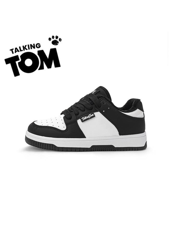 Talkingtom Shoes Uni  Autumn Winter Youth Sports Outdoor Casual Fashion Sneakers Black White Panda Fleece Lined Size 41 - Image 2