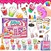 Trubic 46PCS Slime Boba Tea Making Kit for Girls ages 812 DIY Pretend Play Food Toys Bubble Tea CupsBagClear SlimeAddins Making Miniature Food Christmas Party Favors Gift for Kids 6 7 9 10 11 - Image 3