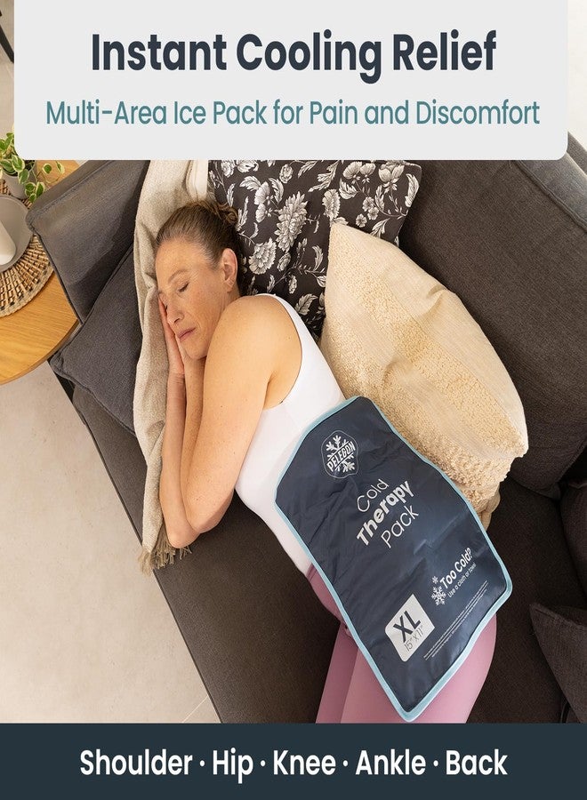Pelegon Ice Packs for Injuries Reusable XL (11" x 15" Ice Pack for Knee, Reusable Gel Ice Pack for Back, Large Flexible Cold Pack for Shoulder, Hip & Neck, Soft Fabric Side, Leakproof Design - 1 Pack - Image 2