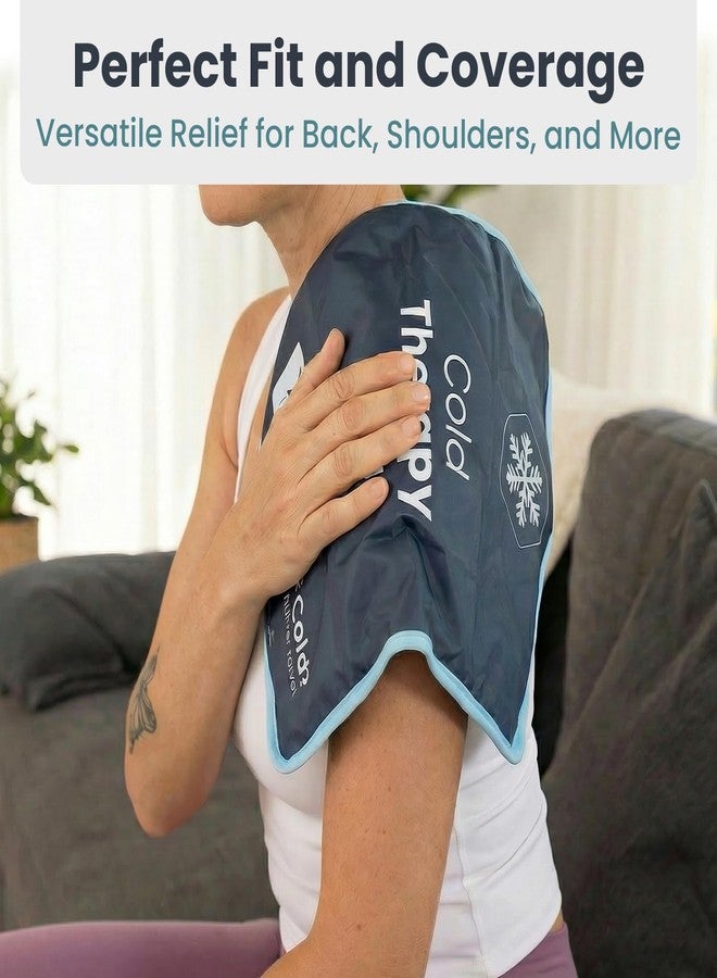 Pelegon Ice Packs for Injuries Reusable XL (11" x 15" Ice Pack for Knee, Reusable Gel Ice Pack for Back, Large Flexible Cold Pack for Shoulder, Hip & Neck, Soft Fabric Side, Leakproof Design - 1 Pack - Image 5
