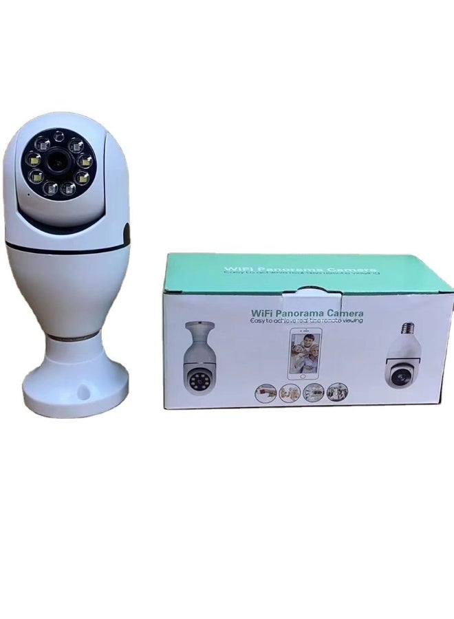 SHOPI WiFi Smart Panorama Security Camera – 360° Wireless Bulb Camera with Night Vision & Motion Detection - Image 1