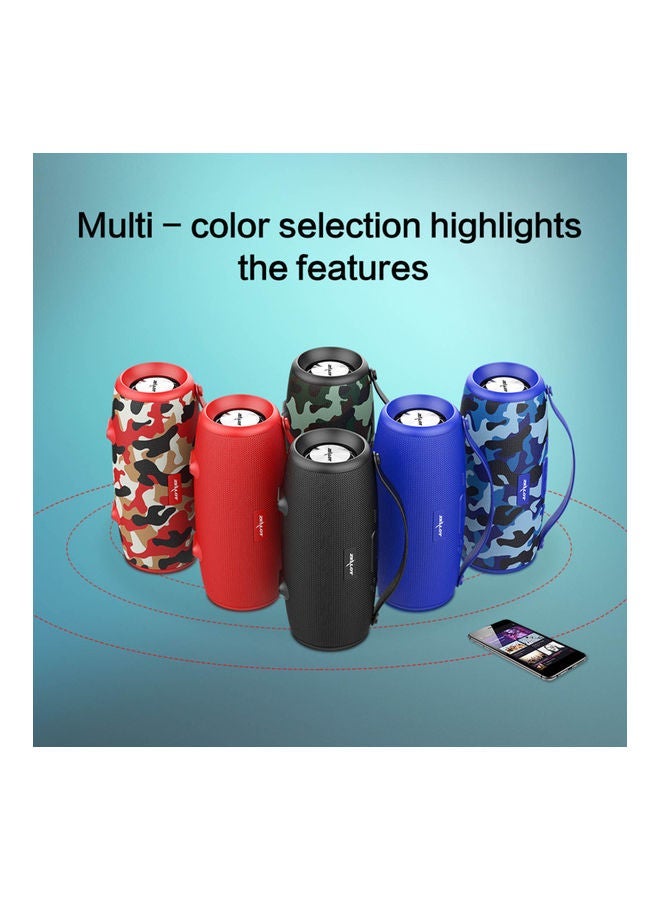 NIBEMINENT Portable Wireless Bluetooth Speaker S34-CABL Camouflage Blue - Image 3