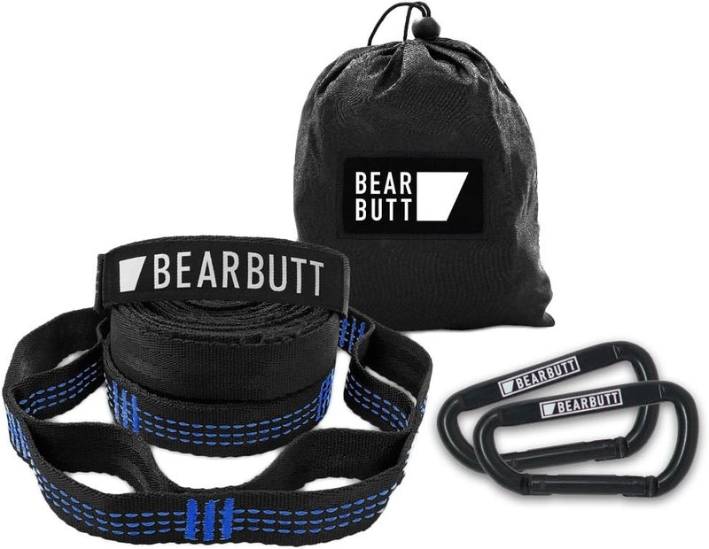 Bear Butt Kodiak Hammock Straps for Trees - 20 Feet Long, 40 Combined Loops - Holds 1000 Pounds - Camping Accessories With Carabiner - Image 1