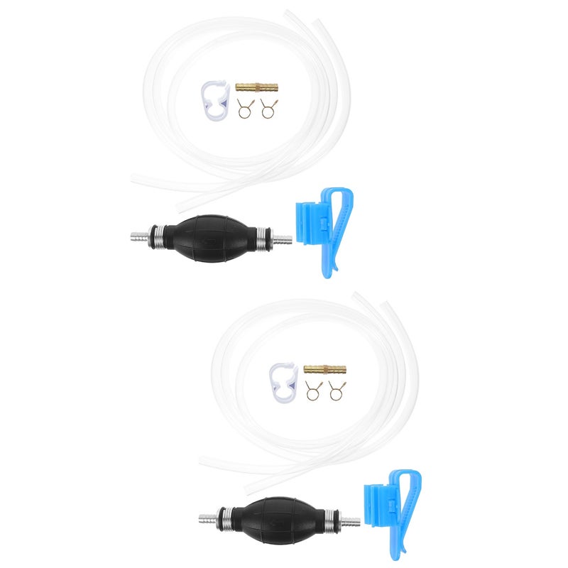 🚗 خرطوم مضخة شفط يدوية لنقل الوقود للسيارات بنزين زيت ٢ قطع - Image 1