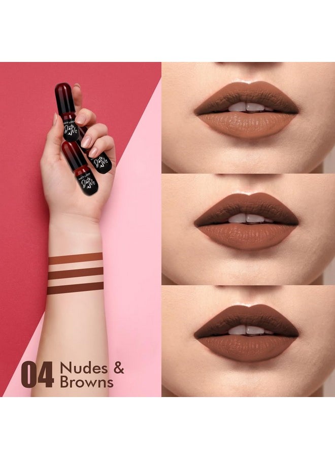 matt look Mattlook Date Me Long Stay Lipstick | Box Set Of 3 | Smooth Finish | One Swipe Pigmentation | Pinks & Magentas- 11.4G  - Image 3