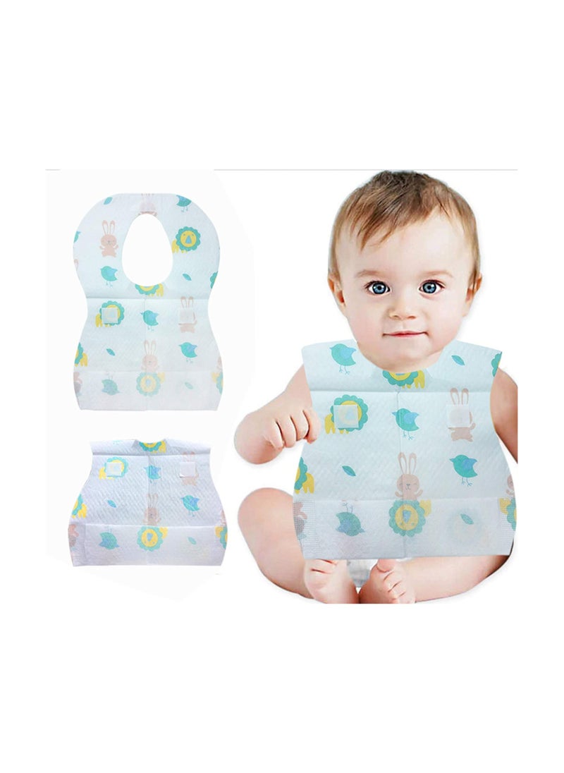 THE SMURFS - Smurfs Disposable Bibs, 100 Pieces, Baby Disposable Bibs, Infant Bibs, Travel Baby Bibs - Image 1
