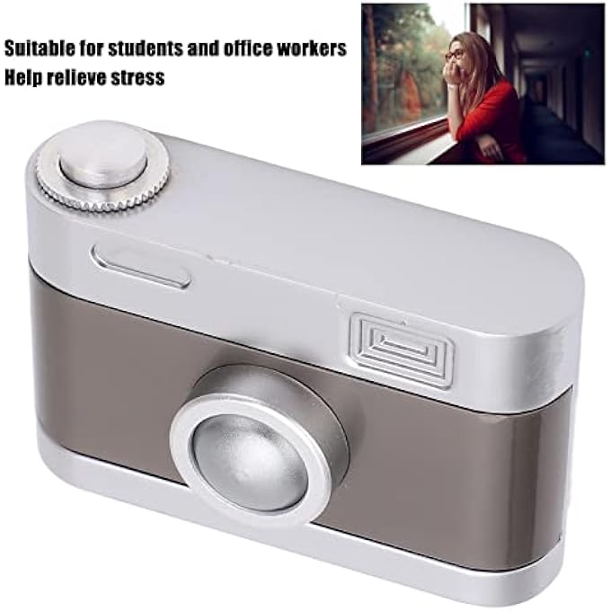 POENVFPO Haptic Slider, Camera Shaped Metal Fidget Toys, Office Desk Anxiety Stress Relief Click Push Slider Toys for Adults Kids Students Teens - Image 5