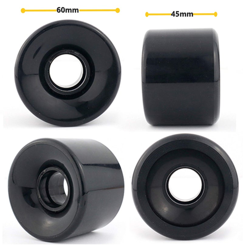 Vj Skateboard Truck And Wheel  5.0 Skateboard Trucks (Silver) W/Skateboard Crusier Wheel 60Mm  Skateboard Bearings  Skateboard Screws  Skateboard Riser Pads (Black) - Image 4