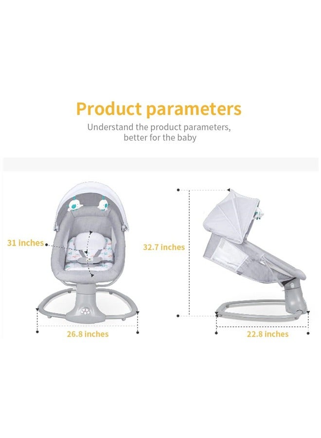 Baby Swing for Infants Rocking Chair with Remote Control 3-in-1 Adjustable backrest Baby Bouncer Electric Adjustable Rocking Chair - Image 3