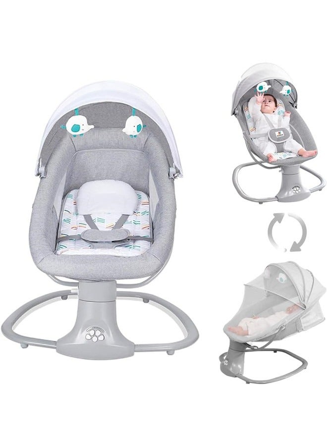 Baby Swing for Infants Rocking Chair with Remote Control 3-in-1 Adjustable backrest Baby Bouncer Electric Adjustable Rocking Chair - Image 1