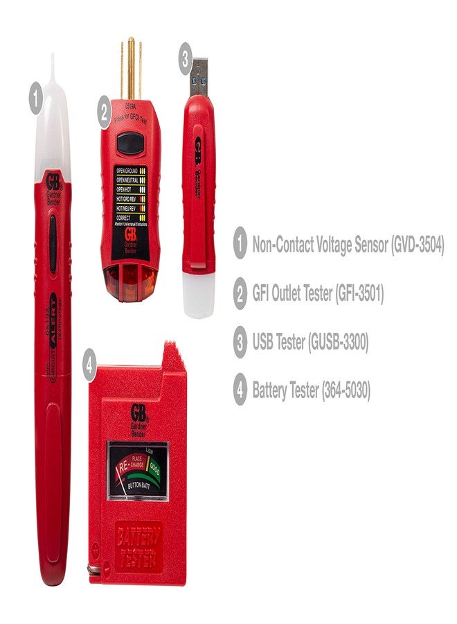 Gardner Bender GK-5 Household Tester Electrical Test Kit, Red - Image 2